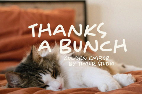 Golden Ember - All Caps Handwritten Font Font Timur type 