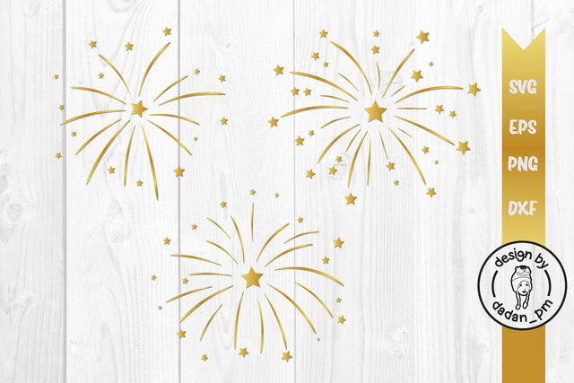 Golden fireworks svg SVG dadan_pm 