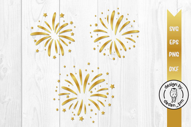 Golden fireworks svg SVG dadan_pm 