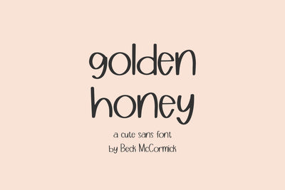 Golden Honey Sans Font Beck McCormick 