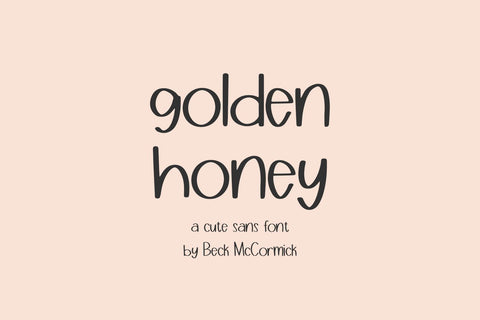 Golden Honey Sans Font Beck McCormick 