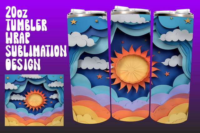 Golden Hour Tumbler Sublimation Series 20oz Sublimation afrosvg 