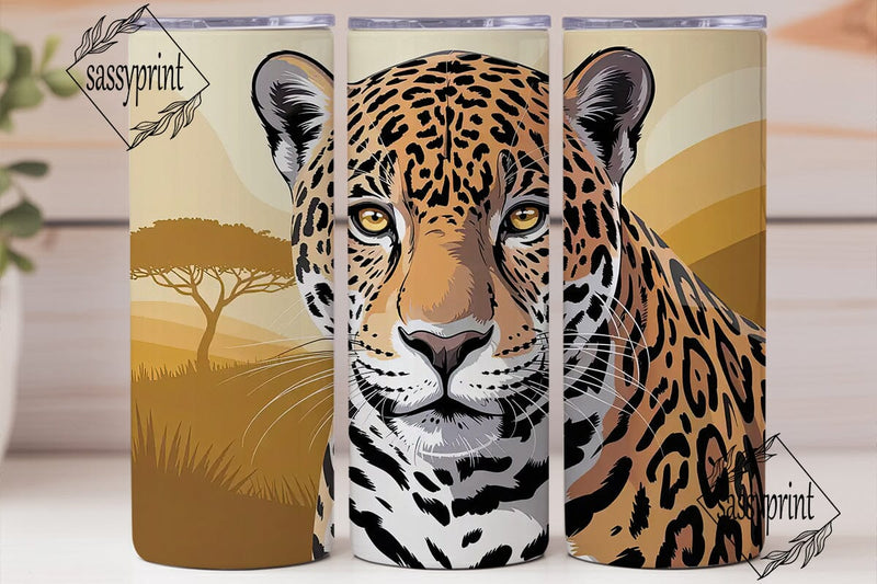 Golden Jaguar 20oz Tumbler Wrap Sublimation sassyprint 