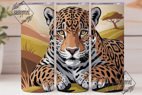 Golden Jaguar 20oz Tumbler Wrap Sublimation sassyprint 
