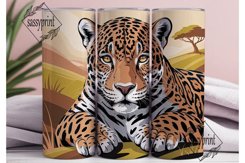 Golden Jaguar 20oz Tumbler Wrap Sublimation sassyprint 