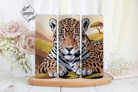 Golden Jaguar 20oz Tumbler Wrap Sublimation sassyprint 