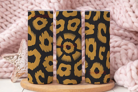 Golden Leopard 20oz Tumbler Wrap Sublimation DesignSVG 