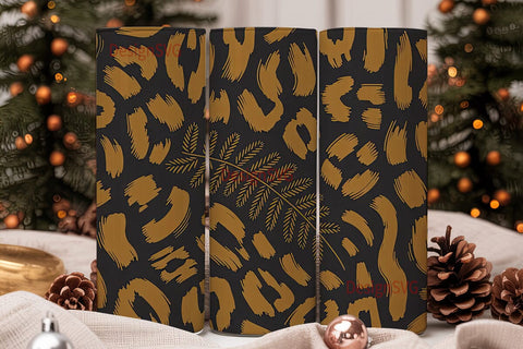 Golden Leopard 20oz Tumbler Wrap Sublimation DesignSVG 