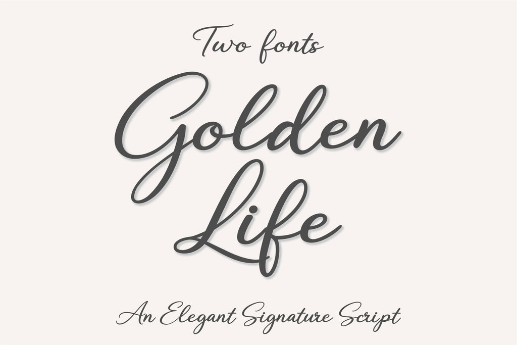 Golden Life Fonts - Handwritten Script Font, Elegant Wedding & Brandin ...