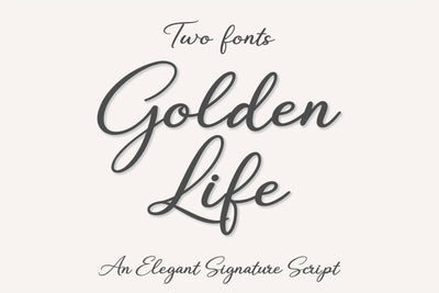 Golden Life Fonts - Handwritten Script Font, Elegant Wedding & Branding Font Font TonisArtStudio 