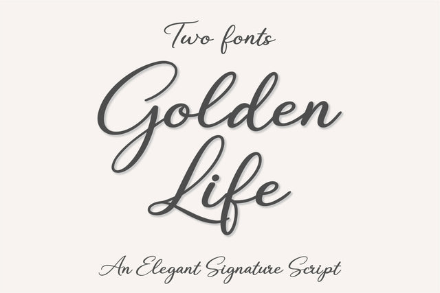 Golden Life Fonts - Handwritten Script Font, Elegant Wedding & Branding Font Font TonisArtStudio 