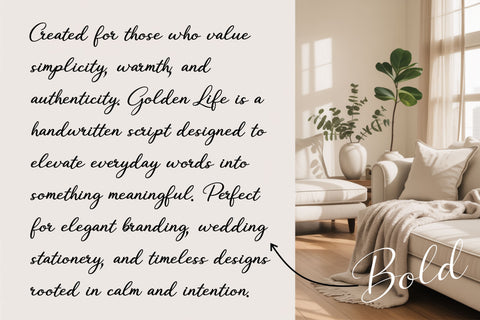 Golden Life Fonts - Handwritten Script Font, Elegant Wedding & Branding Font Font TonisArtStudio 