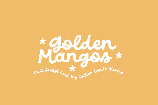 Golden Mango Font Cotton White Studio 