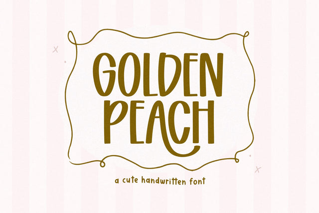 Golden Peach - Cute Handwritten Font Font KA Designs 