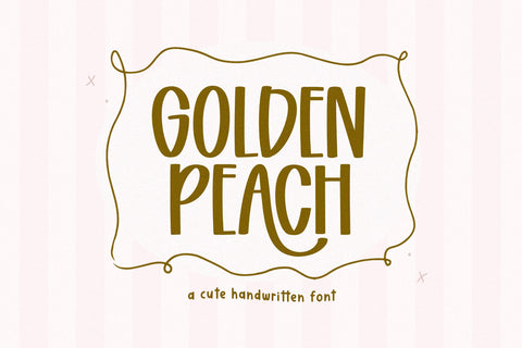 Golden Peach - Cute Handwritten Font Font KA Designs 