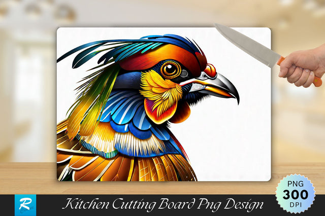 Golden Pheasant Cutting Board Sublimation Regulrcrative 