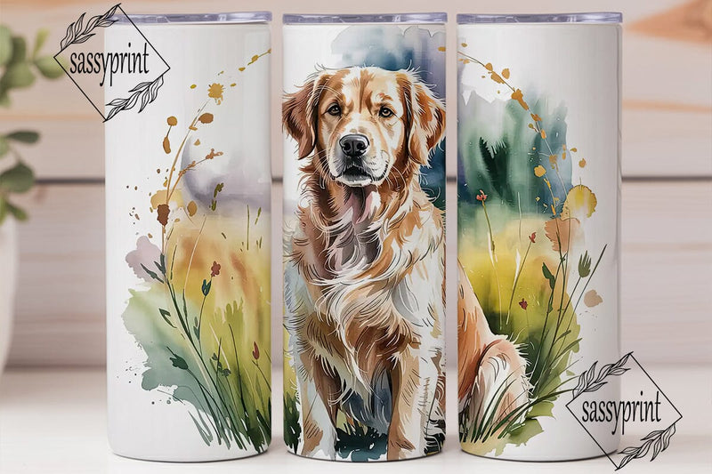 Golden Retriever 20oz Tumbler Wrap Sublimation sassyprint 