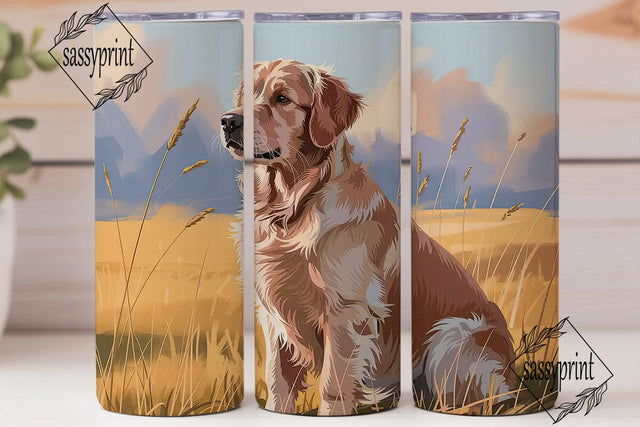 Golden Retriever 20oz Tumbler Wrap Sublimation sassyprint 