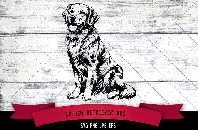 Golden Retriever Dog SVG, Dog SVG, Logo - Digital Download with Commercial License for Cricut, Silhouette, Scan N Cut Crafting SVG Loveleen Kaur 