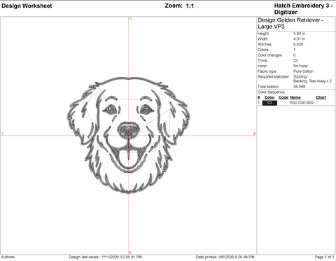 Golden Retriever Embroidery File Embroidery/Applique DESIGNS Stitched Haus 