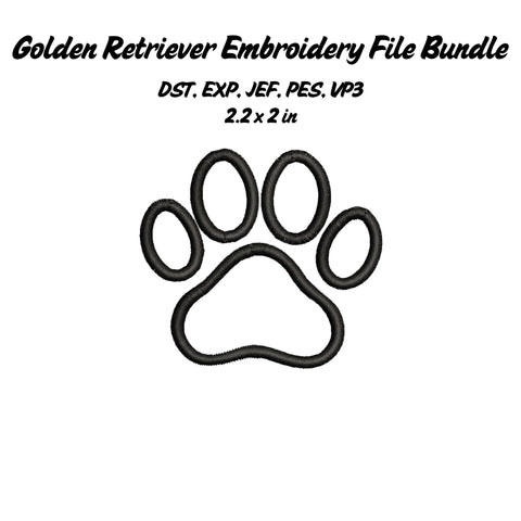 Golden Retriever Embroidery Set Embroidery/Applique DESIGNS Stitched Haus 