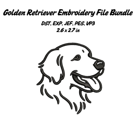 Golden Retriever Embroidery Set Embroidery/Applique DESIGNS Stitched Haus 