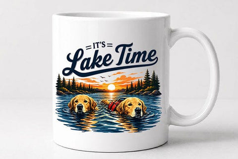 Golden Retriever Lake Life PNG Dog Lover Summer Lake Design SVG BillahCrafts 