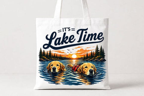 Golden Retriever Lake Life PNG Dog Lover Summer Lake Design SVG BillahCrafts 