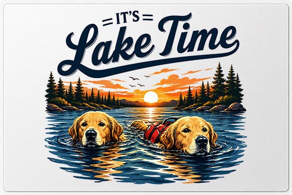 Golden Retriever Lake Life PNG Dog Lover Summer Lake Design SVG BillahCrafts 