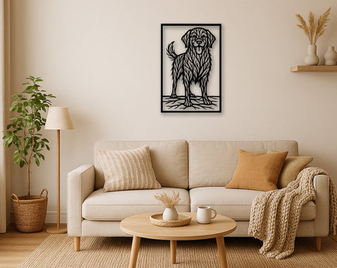 Golden Retriever Laser SVG, Cute Dog Laser Cut, Pet Lover Design, Digital Download, Dog Art, Laser Engraving File SVG HappyDesignStudio 