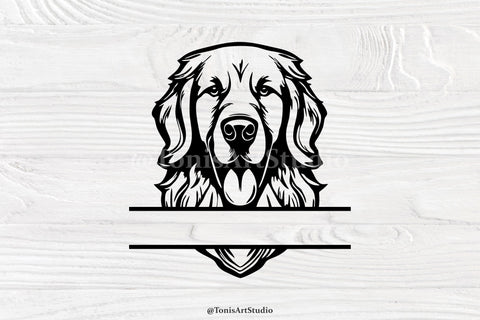 Golden Retriever Svg, Peeking Dog Svg, Dog Monogram, Retriever Svg Cut Files SVG TonisArtStudio 