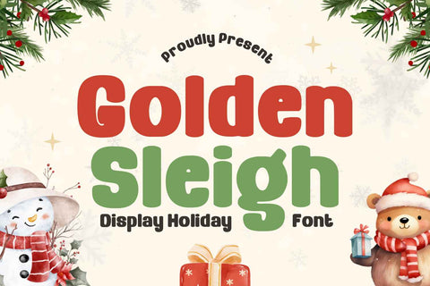 Golden Sleigh Font Mozarella 