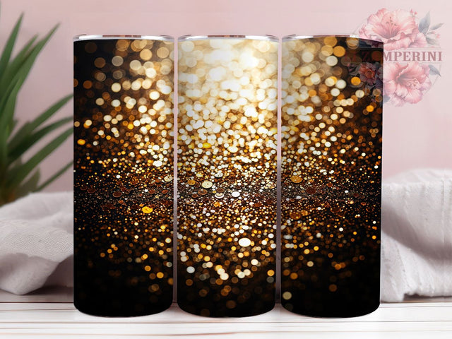 Golden Sparkle Fall Tumbler Wrap, Fall Glitter Wrap, 20oz Sublimation, Autumn Sparkle Cup, Glitter Mug Design, Shimmer Fall Tumbler, Gold Fall Drinkware Sublimation Li Zamperini 