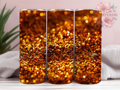 Golden Sparkle Fall Tumbler Wrap, Fall Glitter Wrap, 20oz Sublimation, Autumn Sparkle Cup, Glitter Mug Design, Shimmer Fall Tumbler, Gold Fall Drinkware Sublimation Li Zamperini 