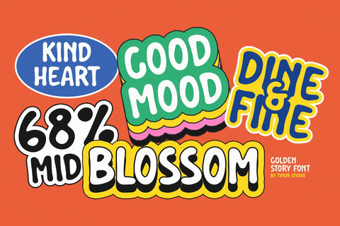 Golden Story - Rough Display Font Font Timur type 