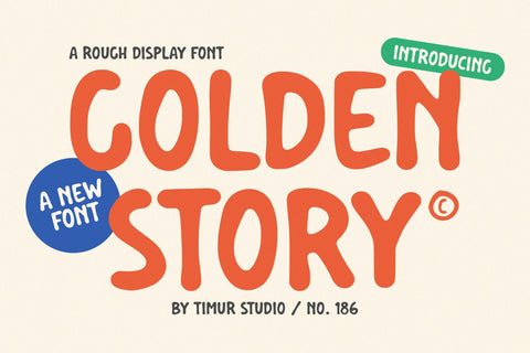 Golden Story - Rough Display Font Font Timur type 