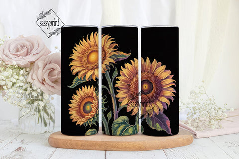 Golden Sunflower Bouquet 20oz Tumbler Sublimation sassyprint 