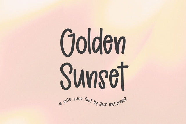 Golden Sunset Sans Font Beck McCormick 