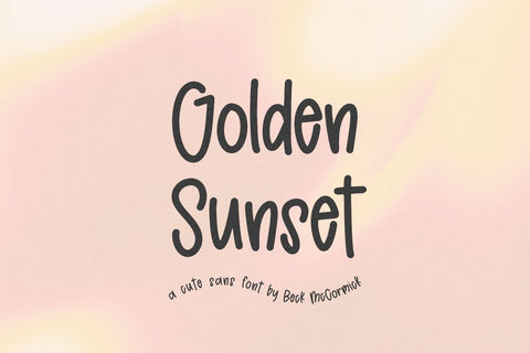 Golden Sunset Sans Font Beck McCormick 