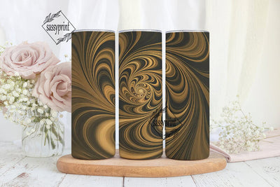 Golden Swirl 20oz Tumbler Wrap Sublimation sassyprint 