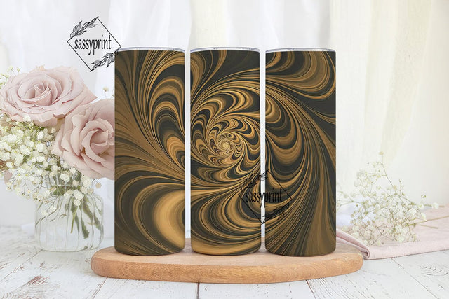 Golden Swirl 20oz Tumbler Wrap Sublimation sassyprint 