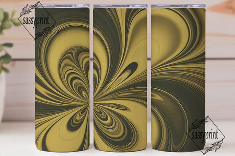 Golden Swirl 20oz Tumbler Wrap Sublimation sassyprint 