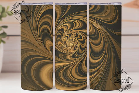 Golden Swirl 20oz Tumbler Wrap Sublimation sassyprint 