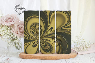 Golden Swirl 20oz Tumbler Wrap Sublimation sassyprint 