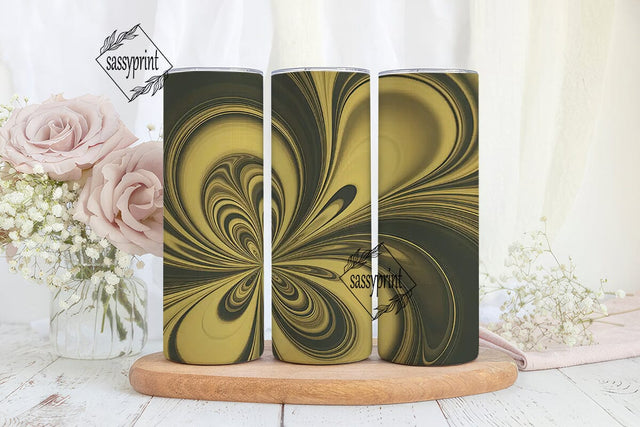 Golden Swirl 20oz Tumbler Wrap Sublimation sassyprint 