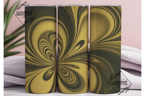 Golden Swirl 20oz Tumbler Wrap Sublimation sassyprint 