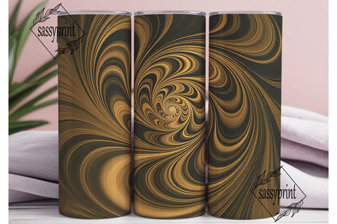 Golden Swirl 20oz Tumbler Wrap Sublimation sassyprint 