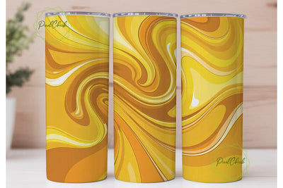 Golden Swirls 20oz Tumbler Wrap Sublimation PixelChick 