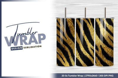 Golden tiger stripes animal print background texture Sublimation Regulrcrative 
