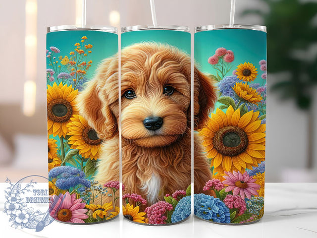 Goldendoodle Dog Mom 20oz Tumbler, Pet Lover, Dog Mom, Cute Design, 20oz Sublimation, PNG Design, Gift Idea Sublimation ToriDesigns 